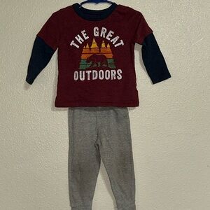 Red and Gray 'The Great Outdoors' Toddler Outfit